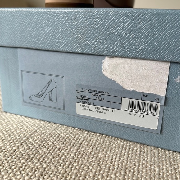 Prada Beige Patent Leather Pumps - Picture 7 of 9